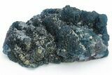 Blue, Cubic/Octahedral Fluorite Encrusted Quartz - Inner Mongolia #224797-1